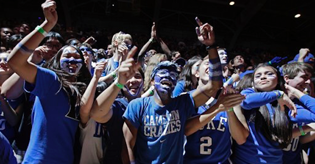 Duke fans cheer