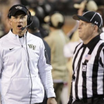 Dave Clawson coaches Wake Forest football