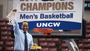 Kevin Keatts smiles