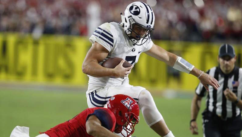 Taysom Hill leaps