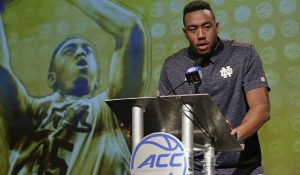 Bonzie Colson at podium