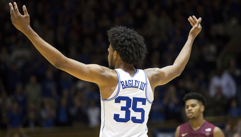 Marvin Bagley celebrates