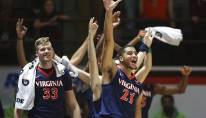 Virginia basketball celebrates